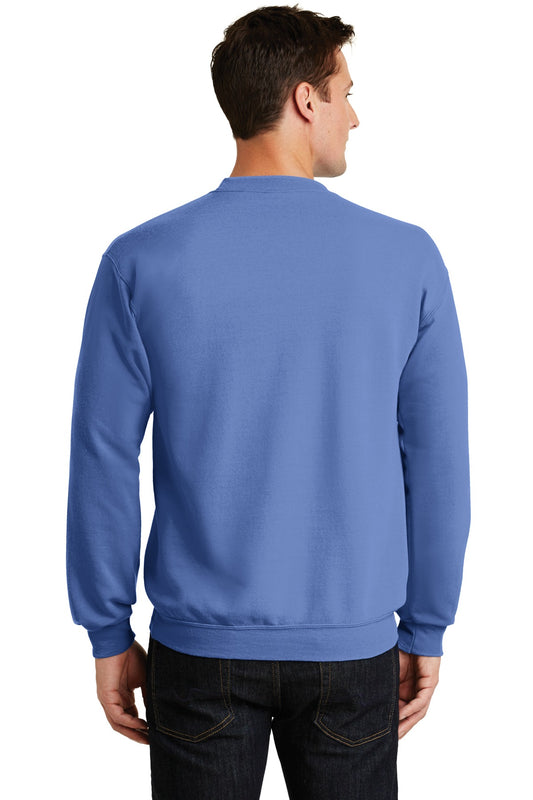 Port & Company Core Fleece Crewneck Sweatshirt. PC78 Carolina Blue