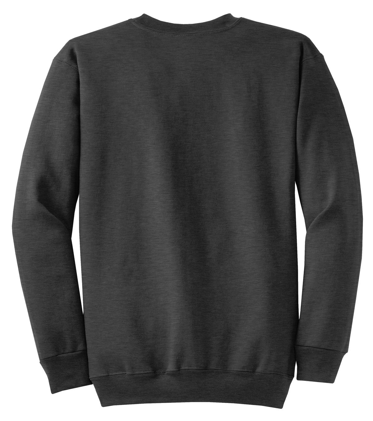Port & Company Core Fleece Crewneck Sweatshirt. PC78 Dark Heather Grey