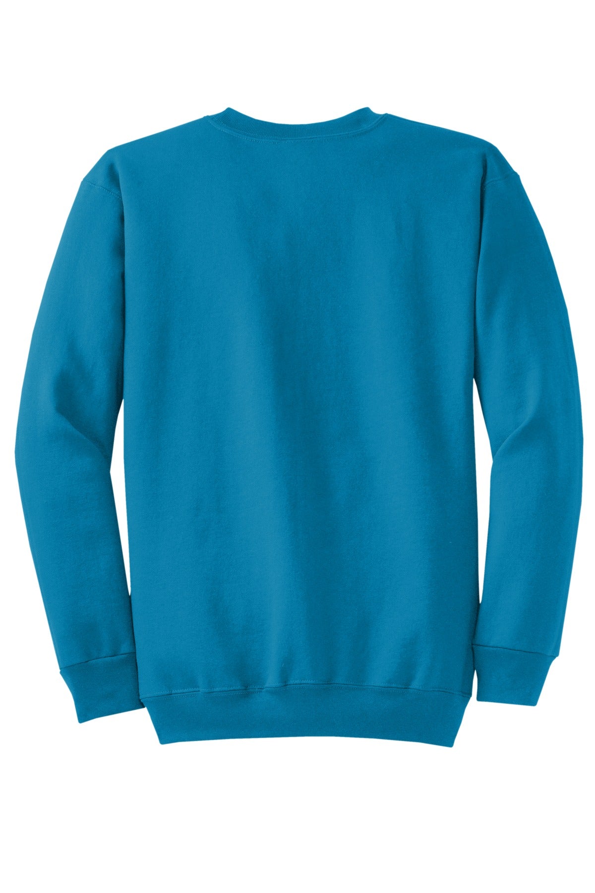 Port & Company Core Fleece Crewneck Sweatshirt. PC78 Neon Blue