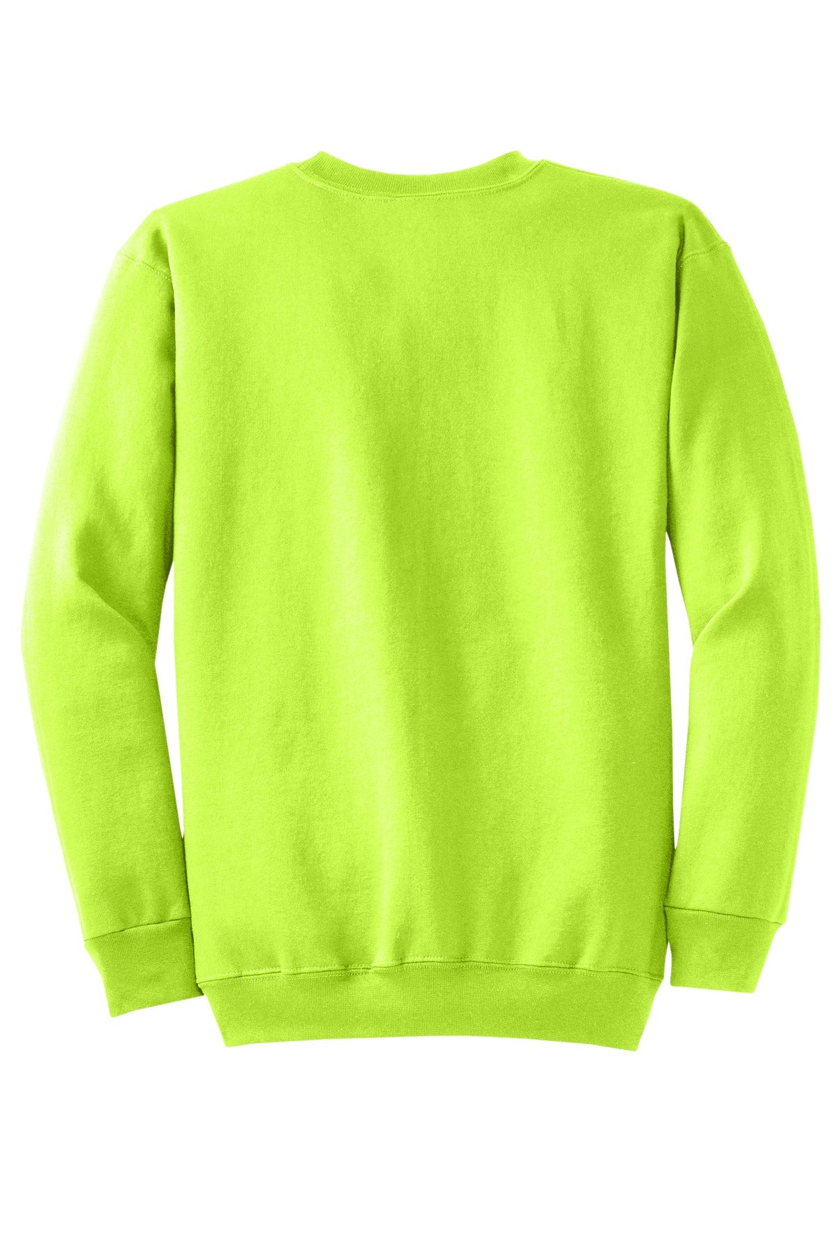 Port & Company Core Fleece Crewneck Sweatshirt. PC78 Neon Yellow