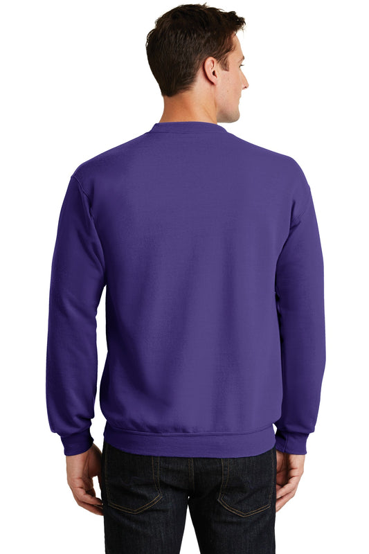 Port & Company Core Fleece Crewneck Sweatshirt. PC78 Purple