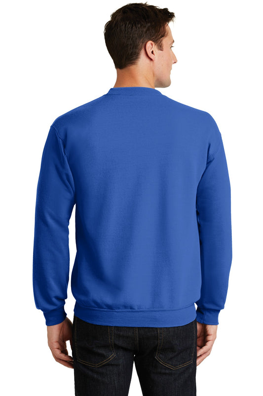 Port & Company Core Fleece Crewneck Sweatshirt. PC78 Royal