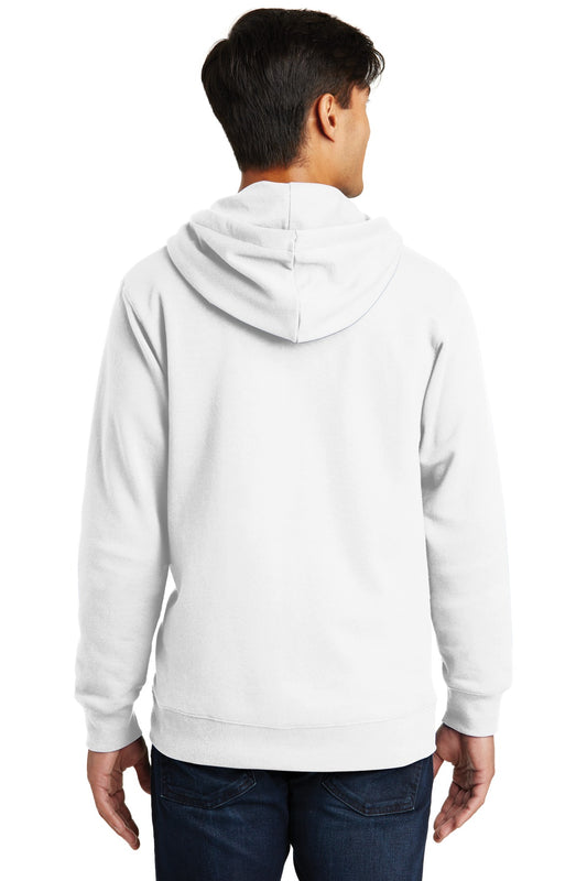 Port & Company Fan Favorite Fleece Full-Zip Hooded Sweatshirt. PC850ZH White