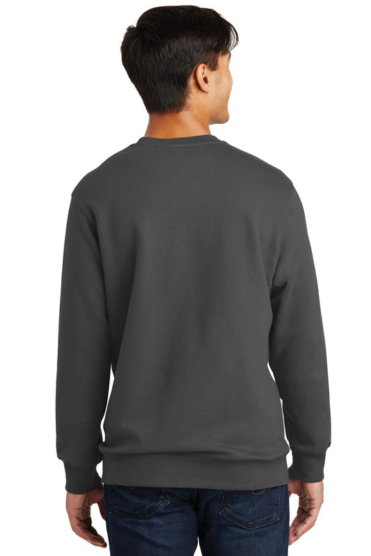 Port & Company Fan Favorite Fleece Crewneck Sweatshirt. PC850 Charcoal