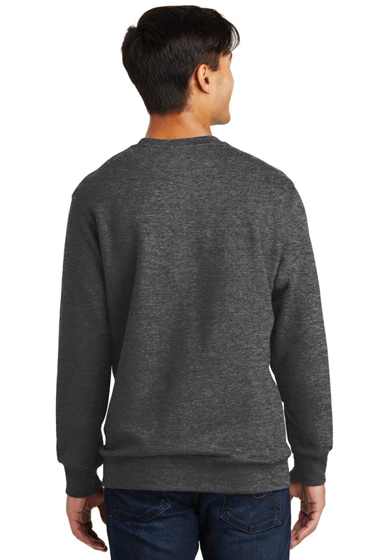 Port & Company Fan Favorite Fleece Crewneck Sweatshirt. PC850 Dark Heather Grey