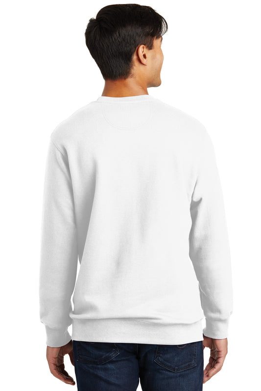 Port & Company Fan Favorite Fleece Crewneck Sweatshirt. PC850 White