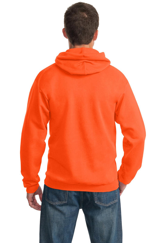 Port & Company Essential Fleece Pullover Hooded Sweatshirt. PC90H Safety Orange