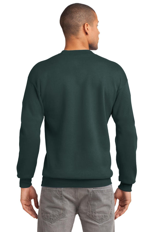 Port & Company Tall Essential Fleece Crewneck Sweatshirt. PC90T Dark Green Tall