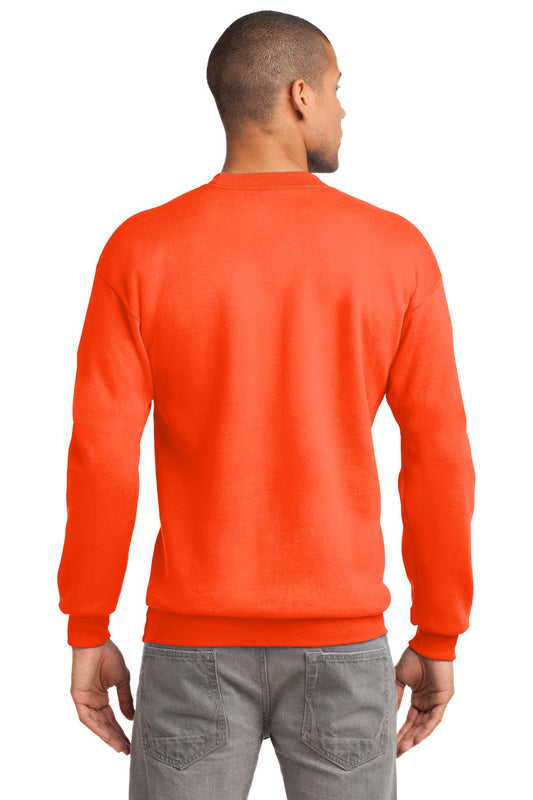 Port & Company Tall Essential Fleece Crewneck Sweatshirt. PC90T Safety Orange Tall