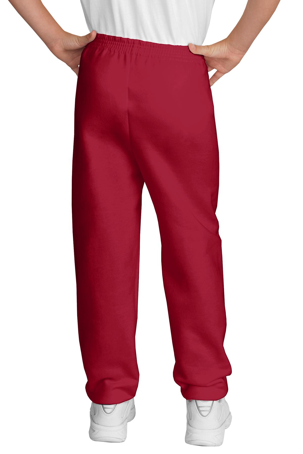 Port & Company Youth Core Fleece Sweatpant. PC90YP Red