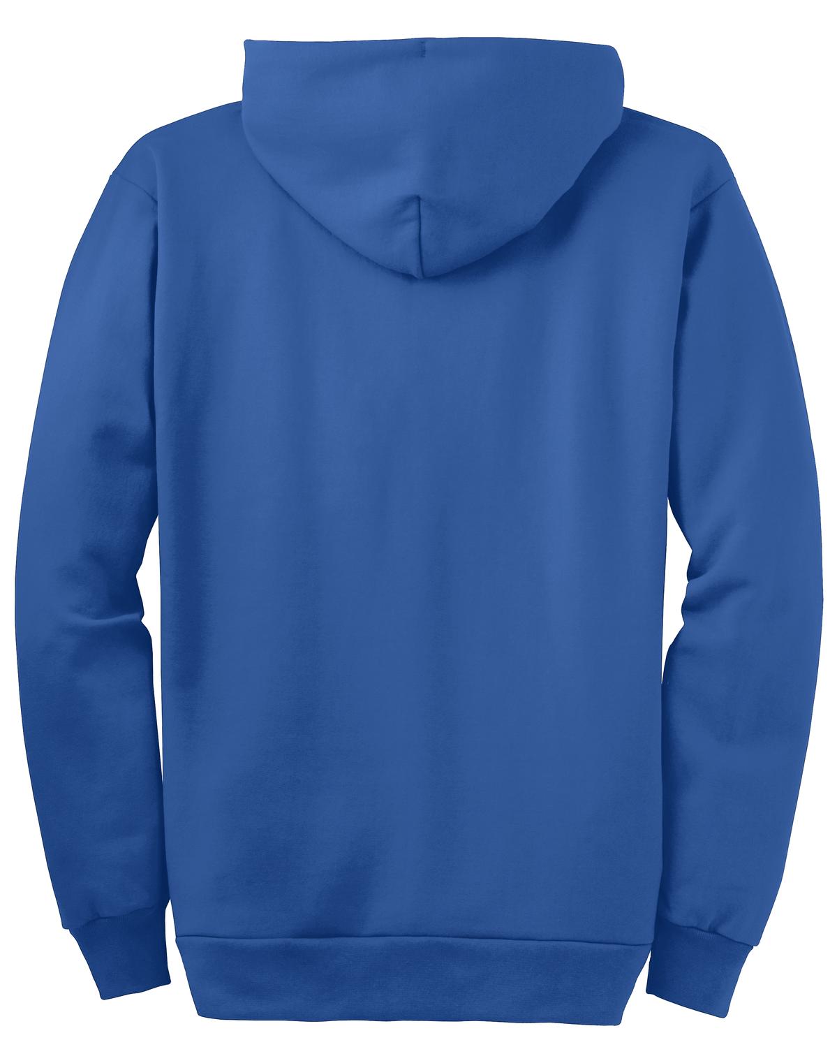 Port & Company Essential Fleece Full-Zip Hooded Sweatshirt. PC90ZH Royal