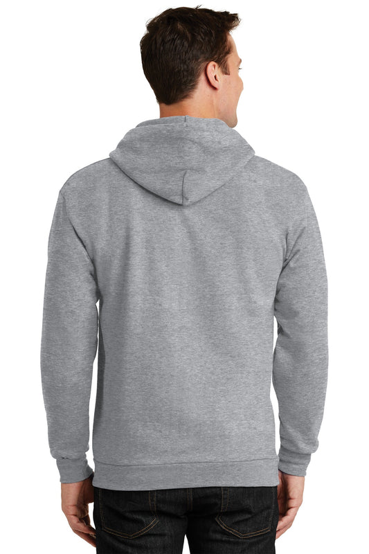 Port & Company Essential Fleece Full-Zip Hooded Sweatshirt. PC90ZH Athletic Heather