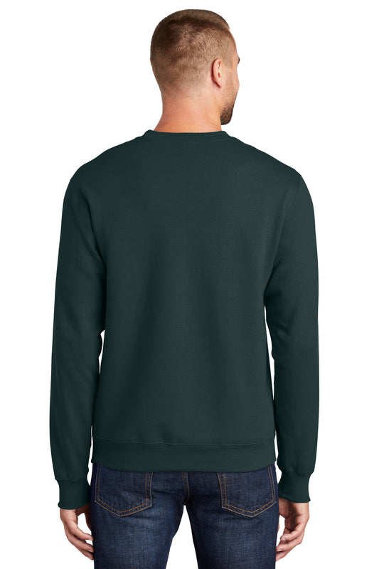 Port & Company Essential Fleece Crewneck Sweatshirt. PC90 Dark Green