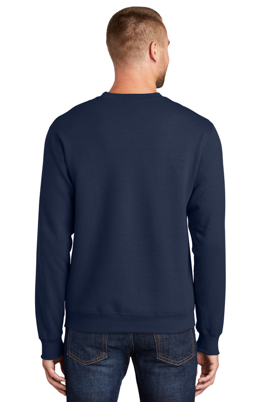 Port & Company Essential Fleece Crewneck Sweatshirt. PC90 Navy