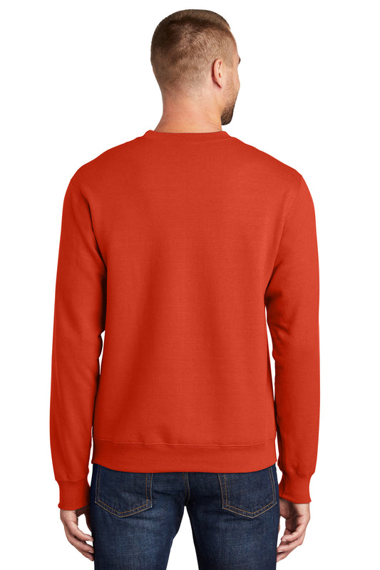 Port & Company Essential Fleece Crewneck Sweatshirt. PC90 Orange