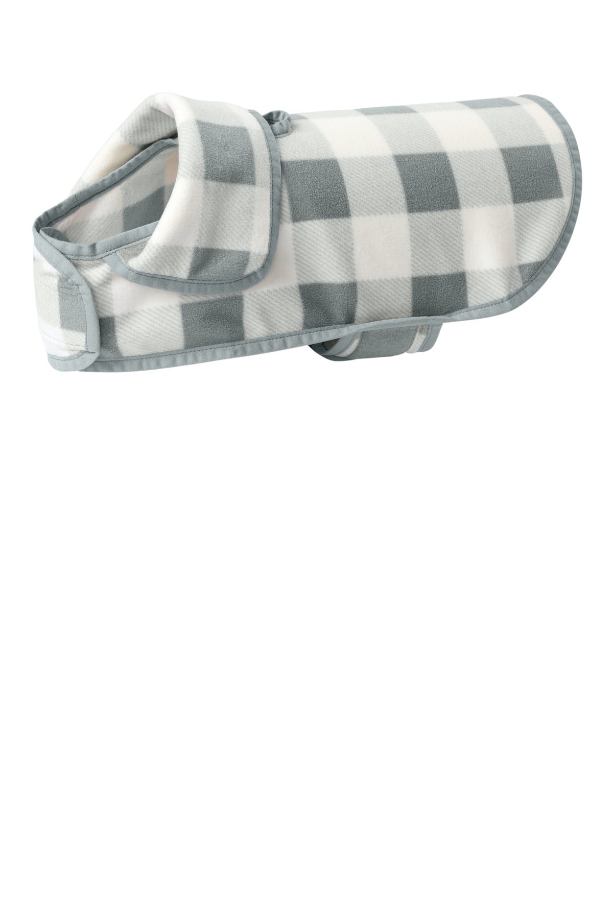 Port Authority Pet Fleece Jacket PE100 Marshmallow/ Monument Grey Buffalo Check