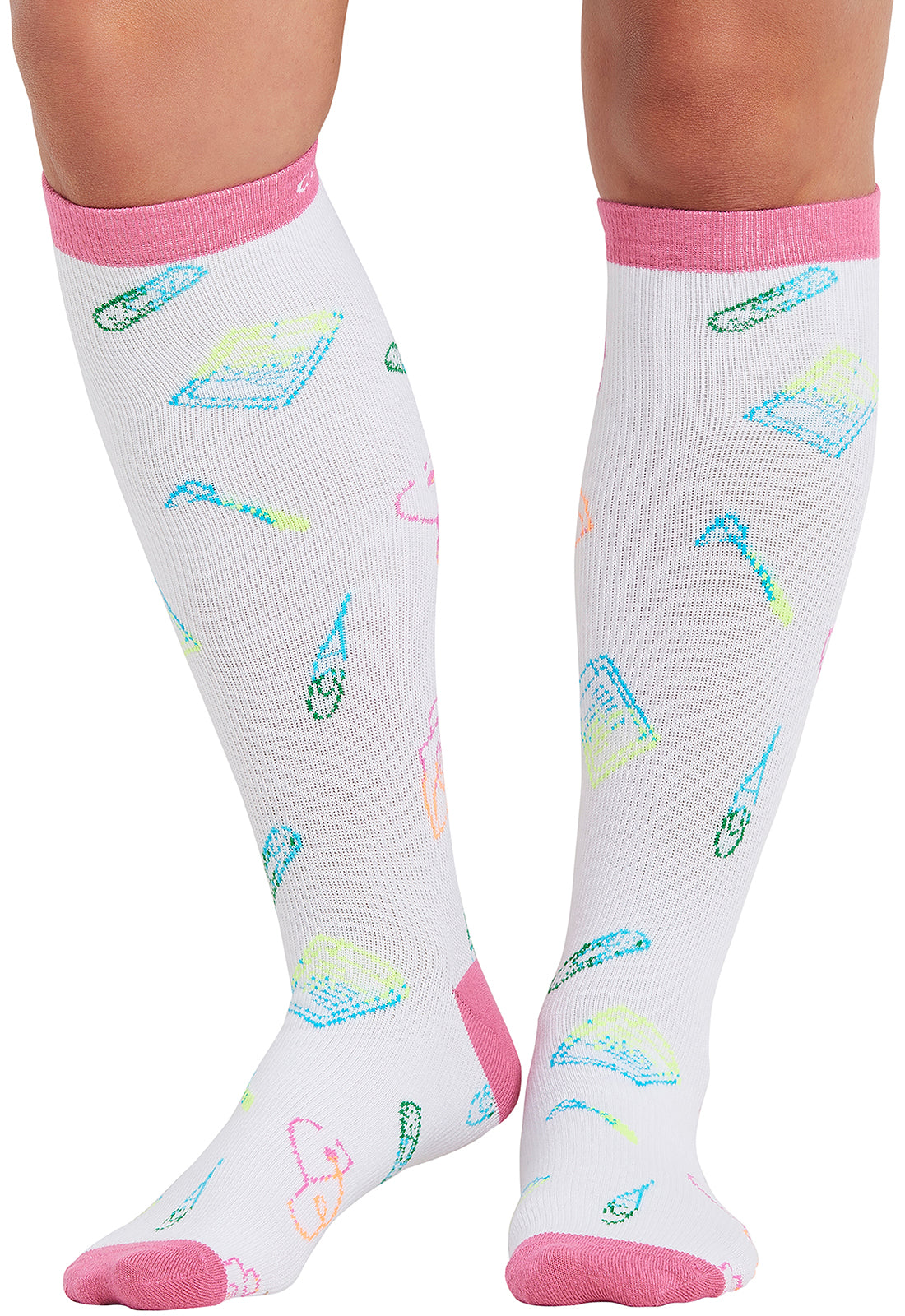 Legwear PRINTSUPPOR Women's 10-15mmHg Compression Socks Caring Essentials