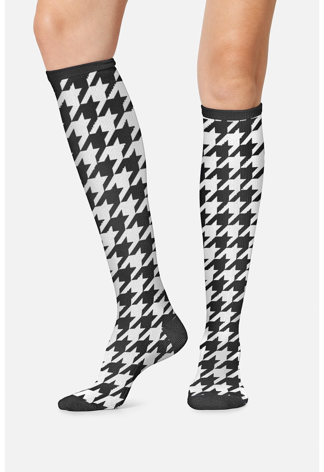 Legwear PRINTSUPPOR Women's 10-15mmHg Compression Socks Houndstooth