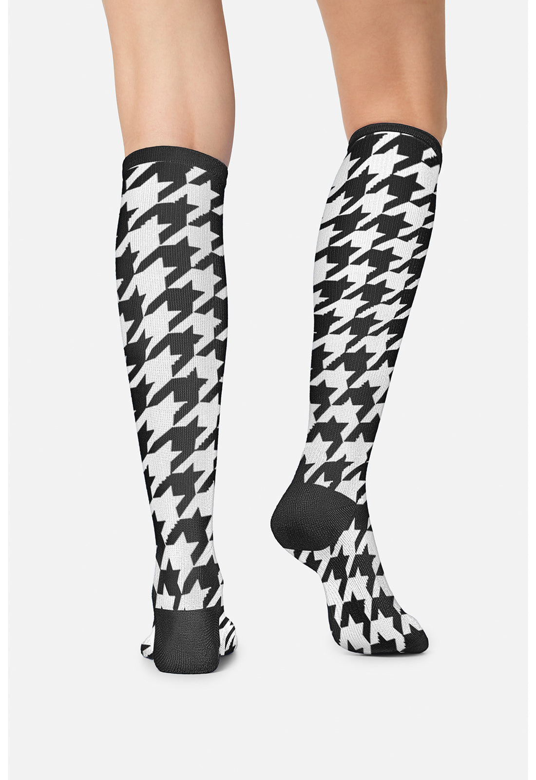 Legwear PRINTSUPPOR Women's 10-15Mmhg Compression Socks Houndstooth
