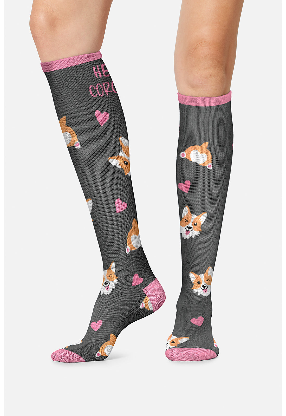 Legwear PRINTSUPPOR Women's 10-15mmHg Compression Socks Hello Gorgeous