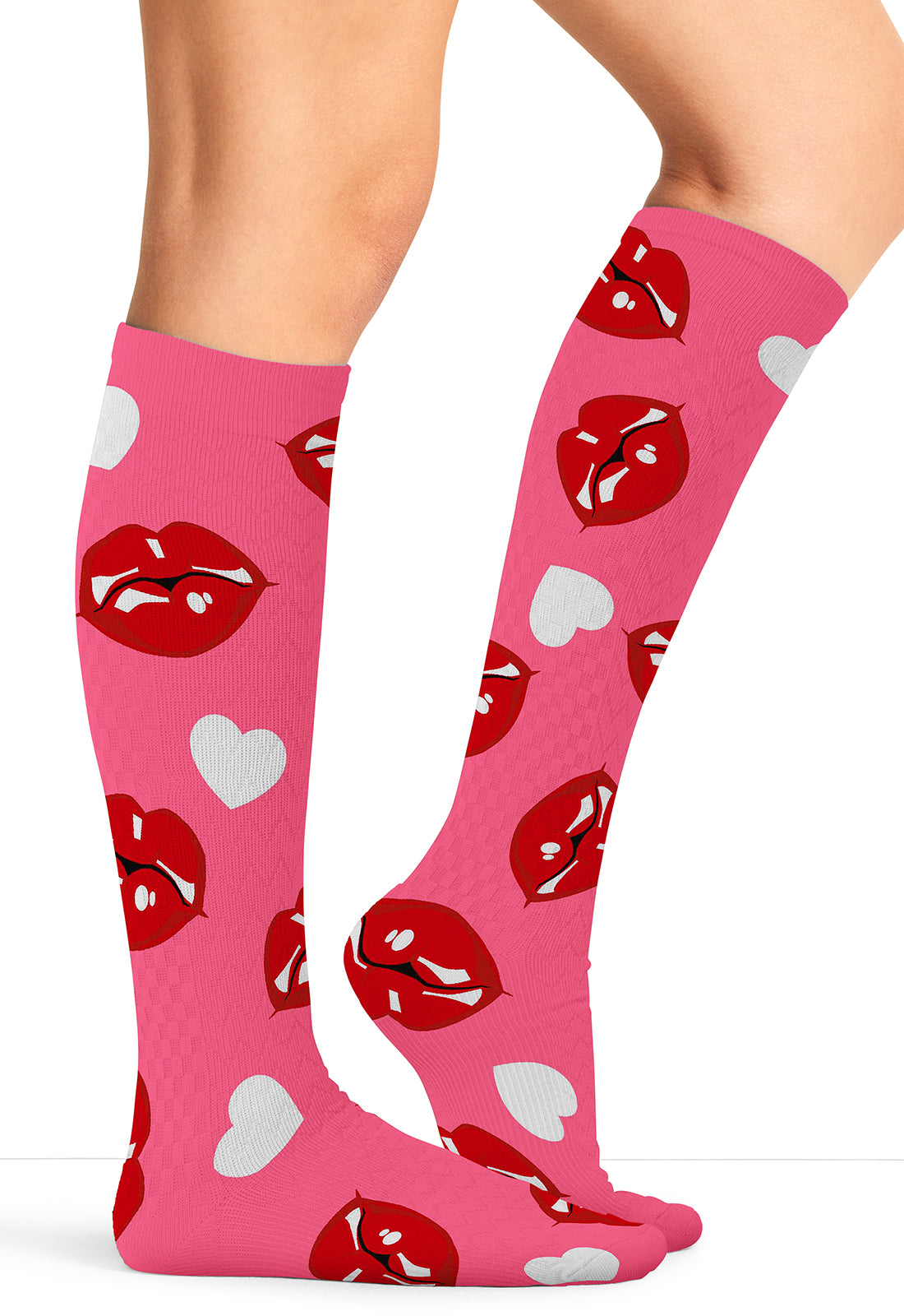 Legwear PRINTSUPPOR Women's 10-15mmHg Compression Socks Kiss Me