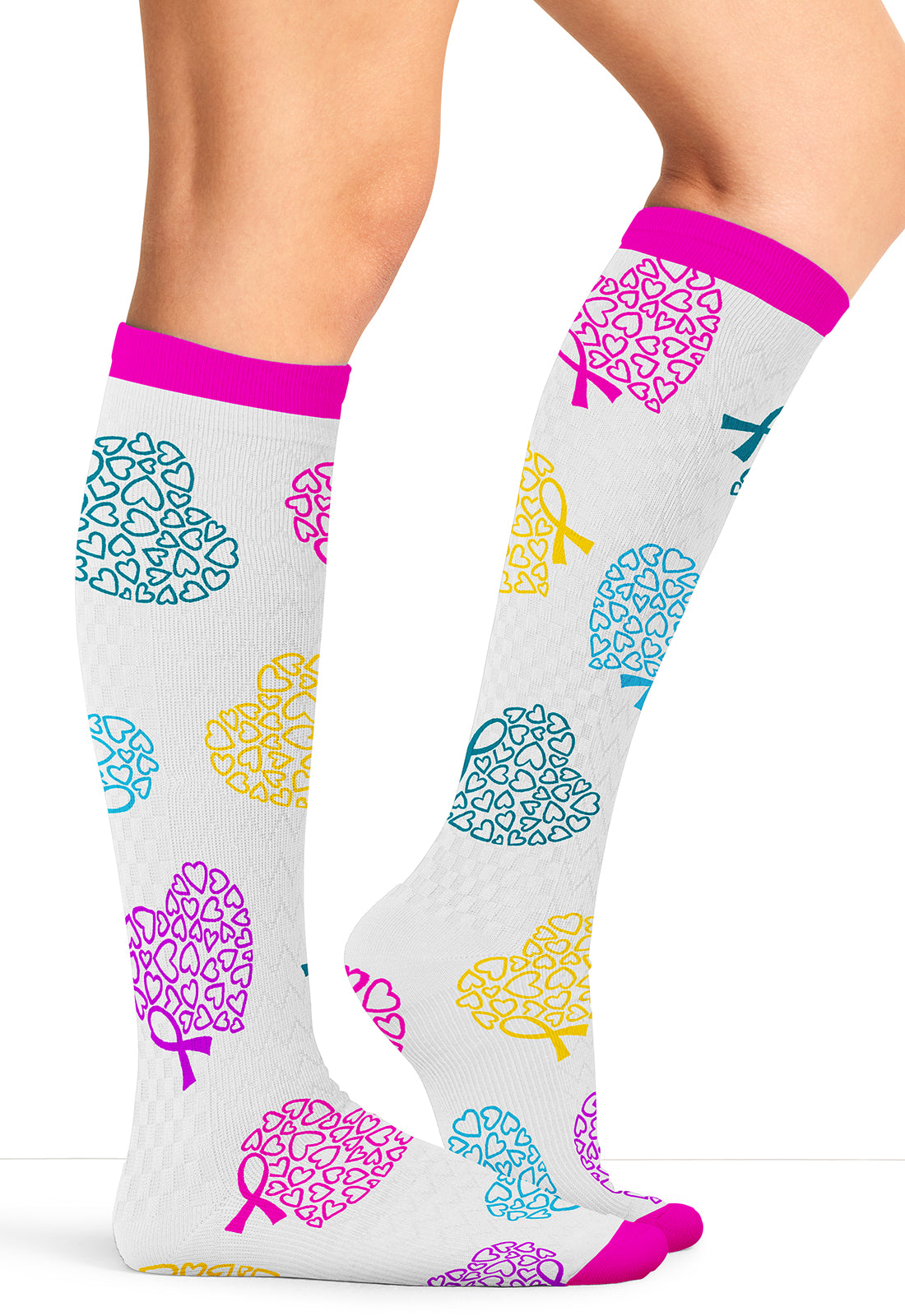 Legwear PRINTSUPPOR Women's 10-15mmHg Compression Socks Love To Care