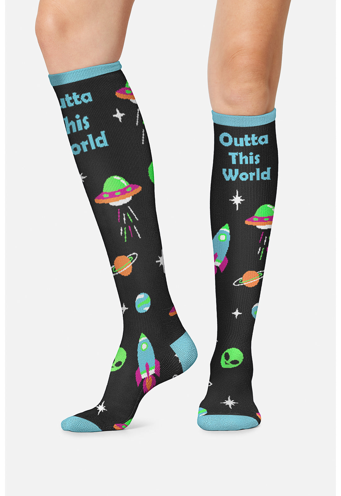 Legwear PRINTSUPPOR Women's 10-15mmHg Compression Socks Outta This World