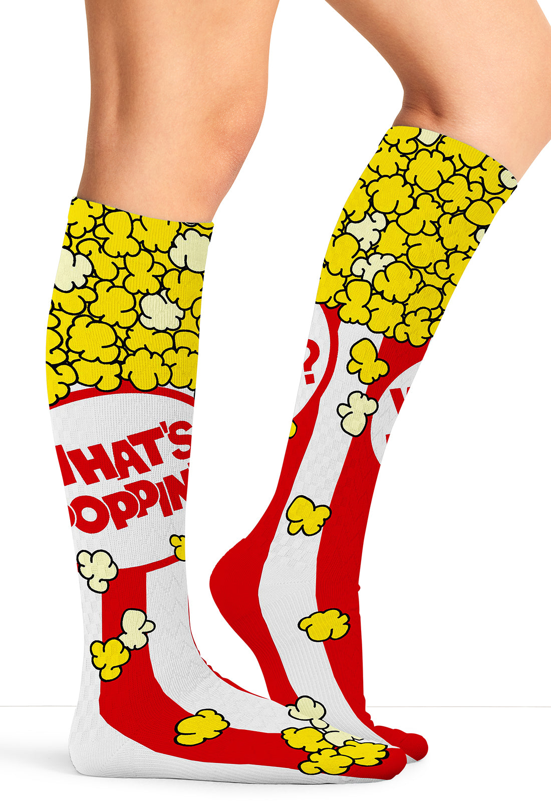 Legwear PRINTSUPPOR Women's 10-15mmHg Compression Socks What'S Poppin