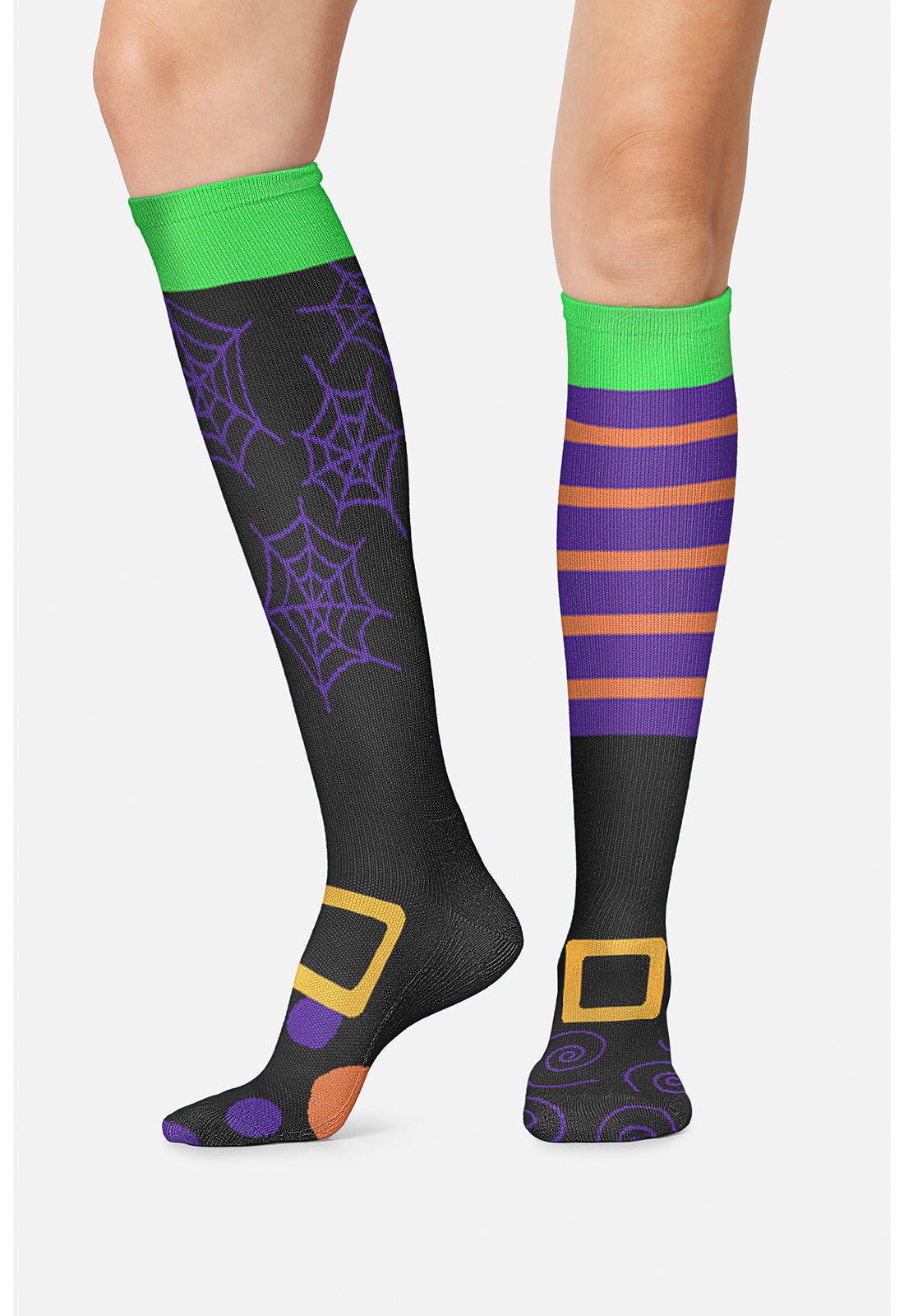 Legwear PRINTSUPPOR Women's 10-15mmHg Compression Socks Witching Hour