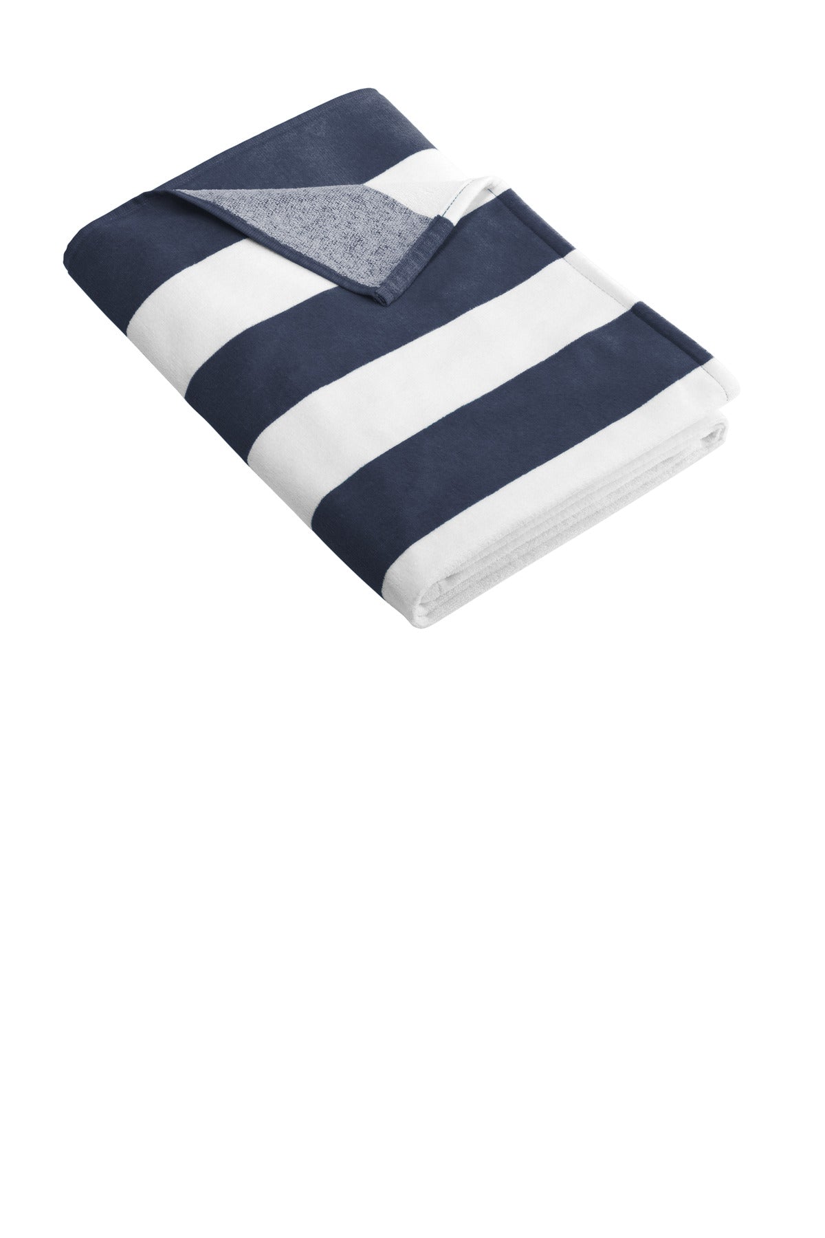 Port Authority Cabana Stripe Beach Towel PT43 Navy