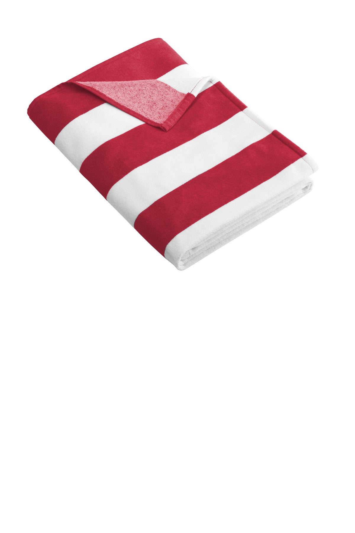 Port Authority Cabana Stripe Beach Towel PT43 Red