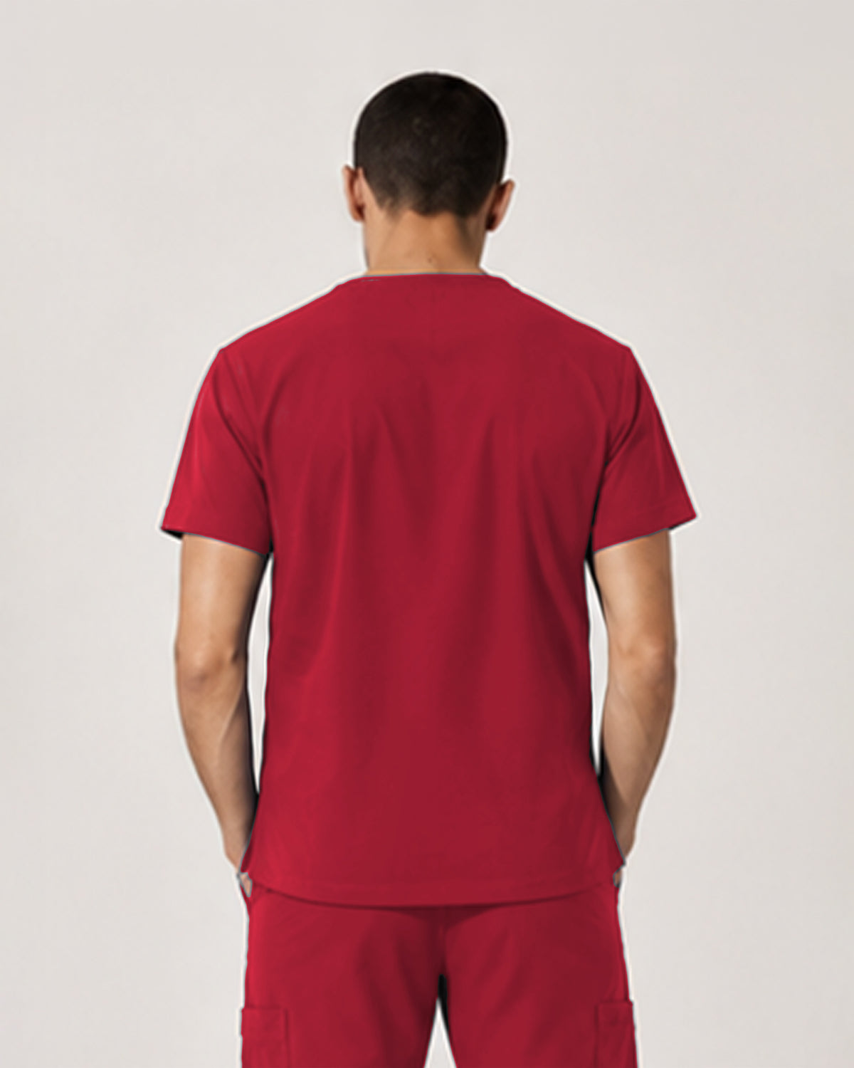 Foundry Men's 1505 Cobalt Men'S 1 Pocket V-Neck Top Red