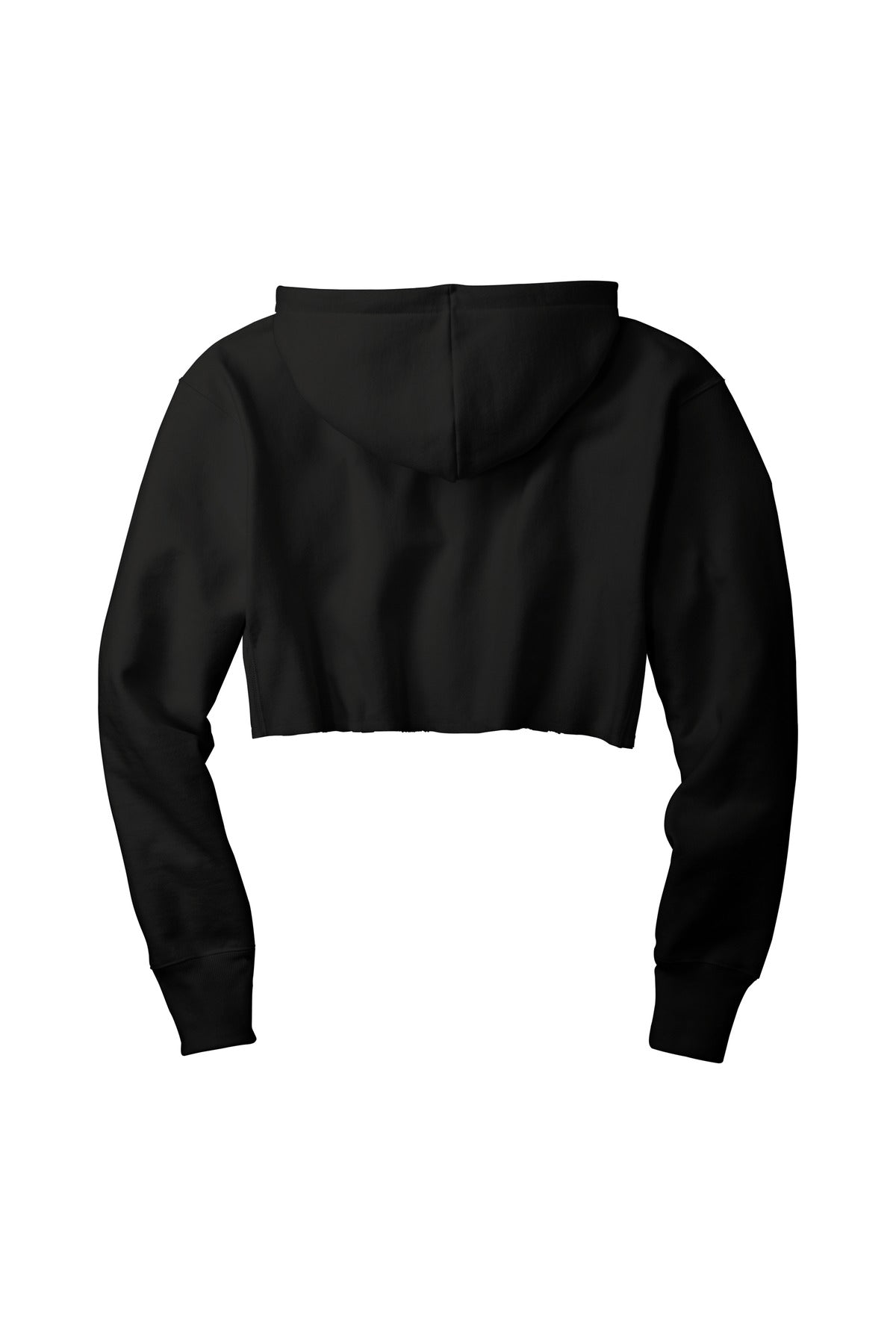 Champion Women's Reverse Weave Cropped Cut-Off Hooded Sweatshirt RW01W Black