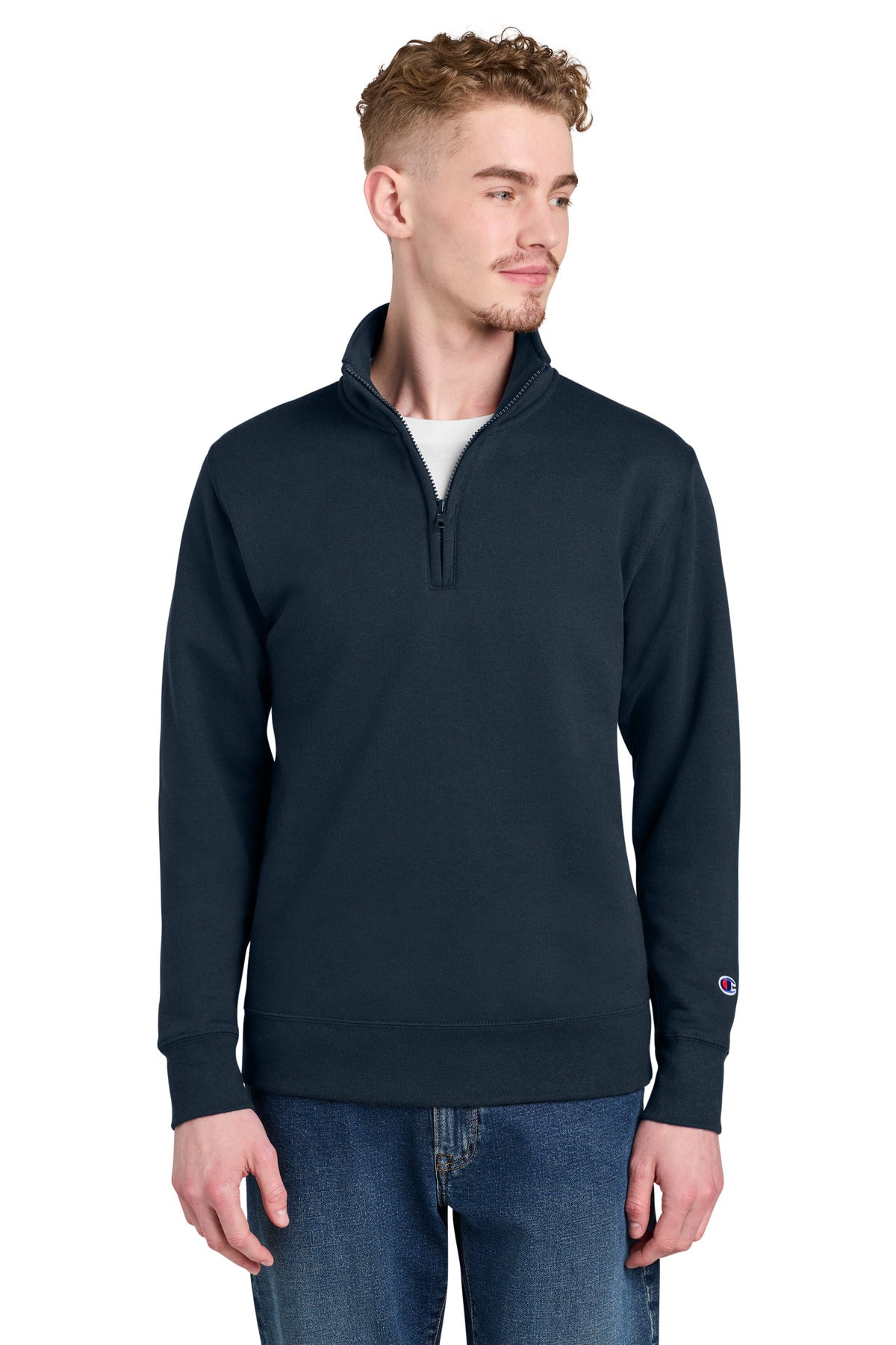 Champion Powerblend 1/4-Zip Sweatshirt S450 Navy