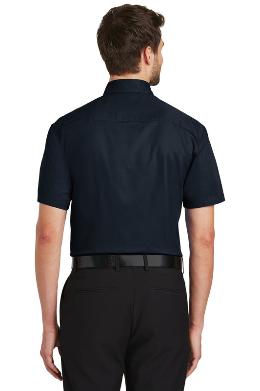 Port Authority Short Sleeve Twill Shirt. S500T Classic Navy