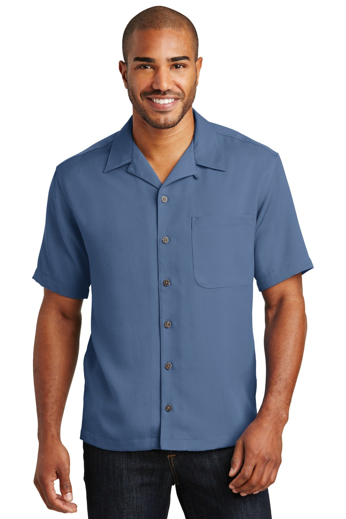 Port Authority Easy Care Camp Shirt S535 Blue