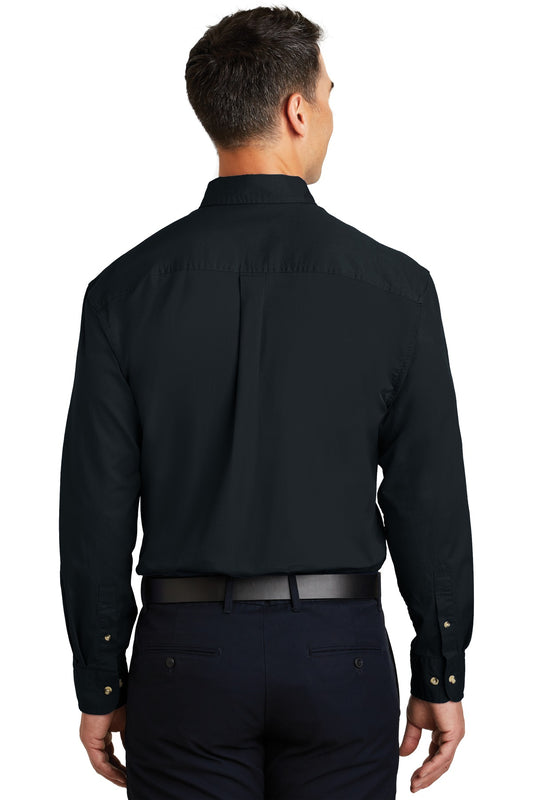 Port Authority Long Sleeve Twill Shirt. S600T Classic Navy