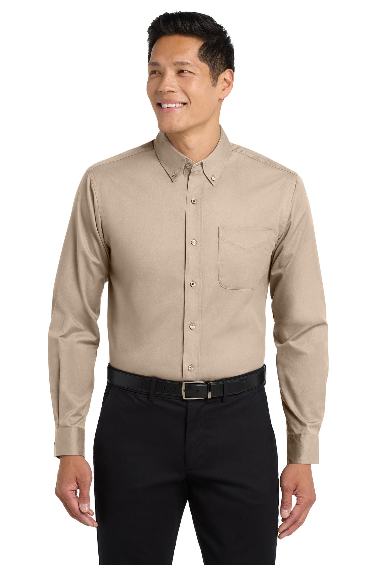 Port Authority Extended Size Long Sleeve Easy Care Shirt S608ES Stone