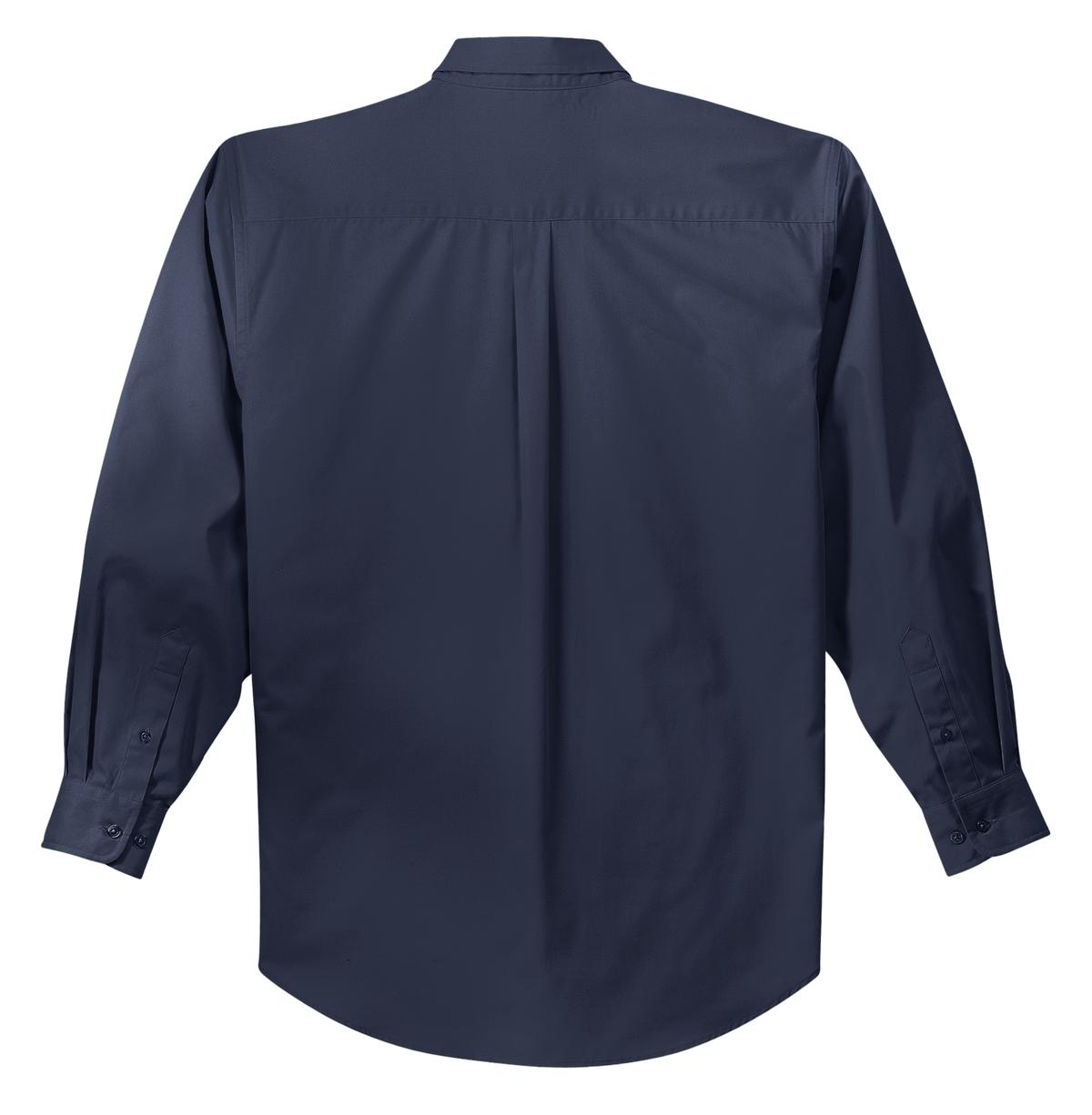 Port Authority Tall Long Sleeve Easy Care Shirt. TLS608 Navy/ Light Stone Tall