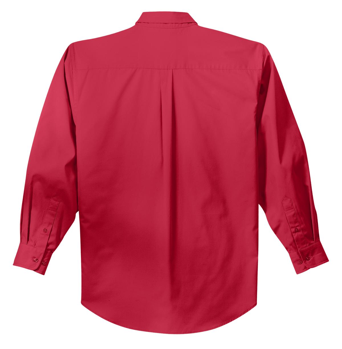 Port Authority Tall Long Sleeve Easy Care Shirt. TLS608 Red/ Light Stone Tall