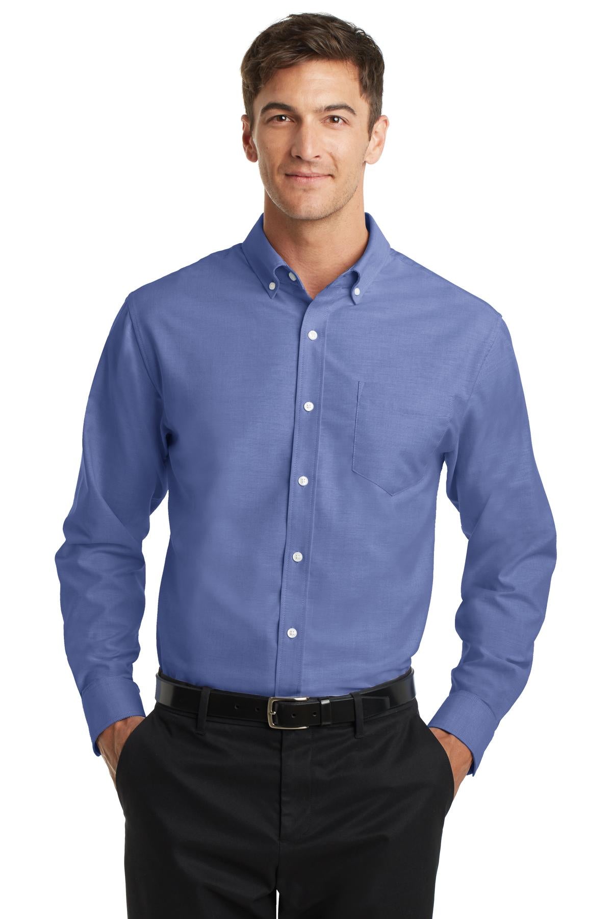 Port Authority SuperPro Oxford Shirt S658 Navy