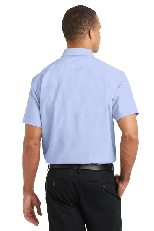 Port Authority Short Sleeve SuperPro Oxford Shirt. S659 Oxford Blue
