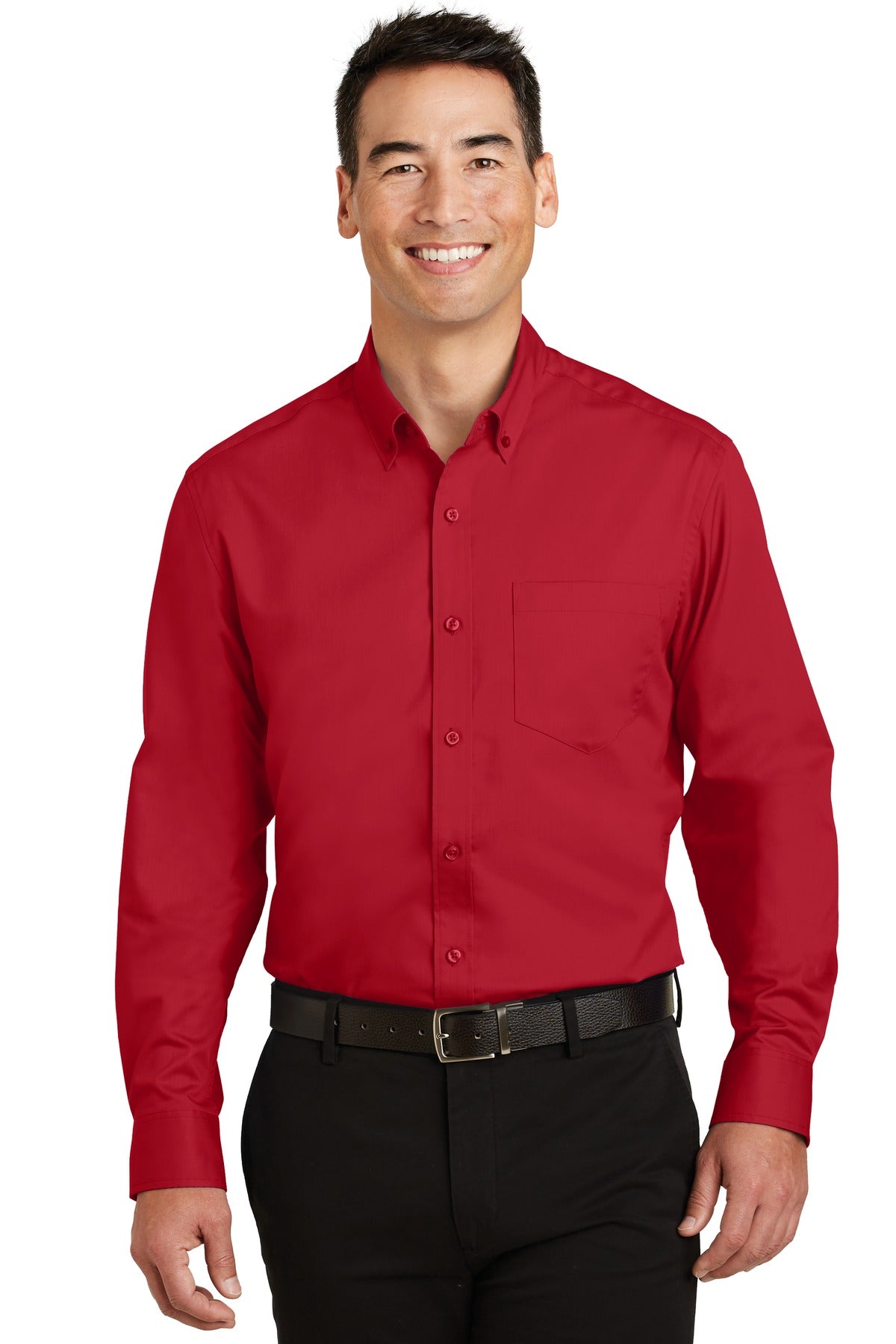 Port Authority SuperPro Twill Shirt S663 Rich Red
