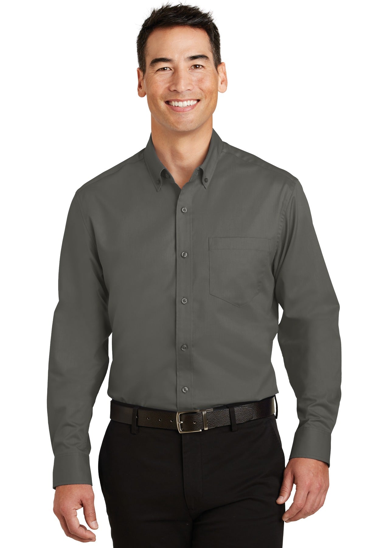 Port Authority SuperPro Twill Shirt S663 Sterling Grey
