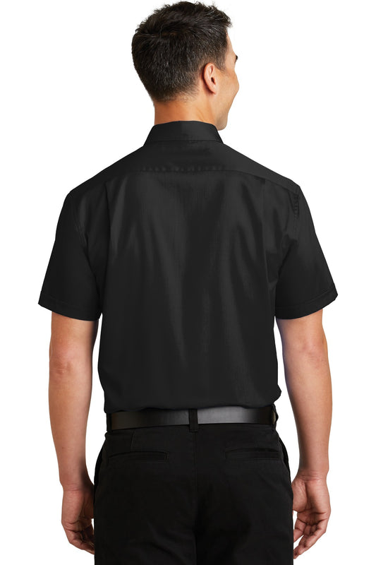 Port Authority Short Sleeve SuperPro Twill Shirt. S664 Black