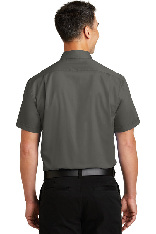 Port Authority Short Sleeve SuperPro Twill Shirt. S664 Sterling Grey