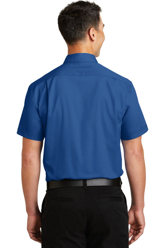 Port Authority Short Sleeve SuperPro Twill Shirt. S664 True Blue