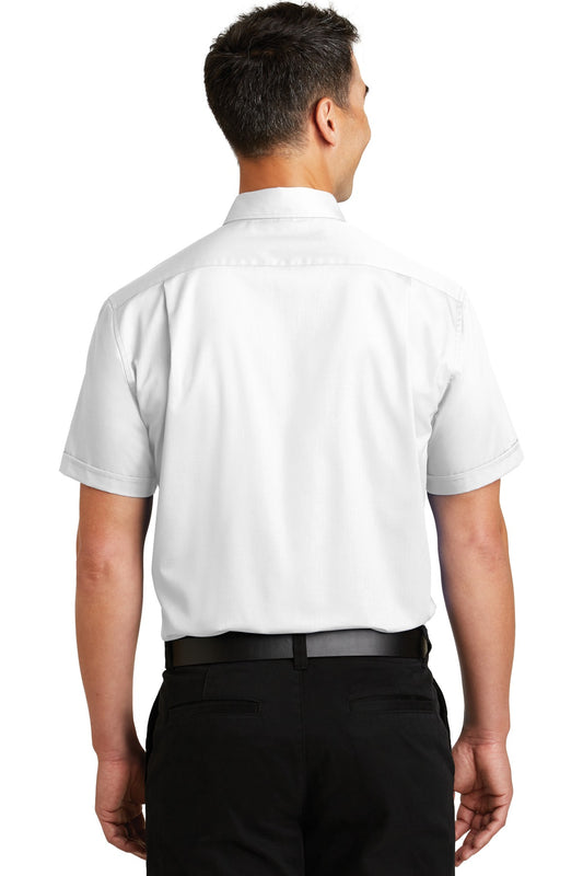 Port Authority Short Sleeve SuperPro Twill Shirt. S664 White