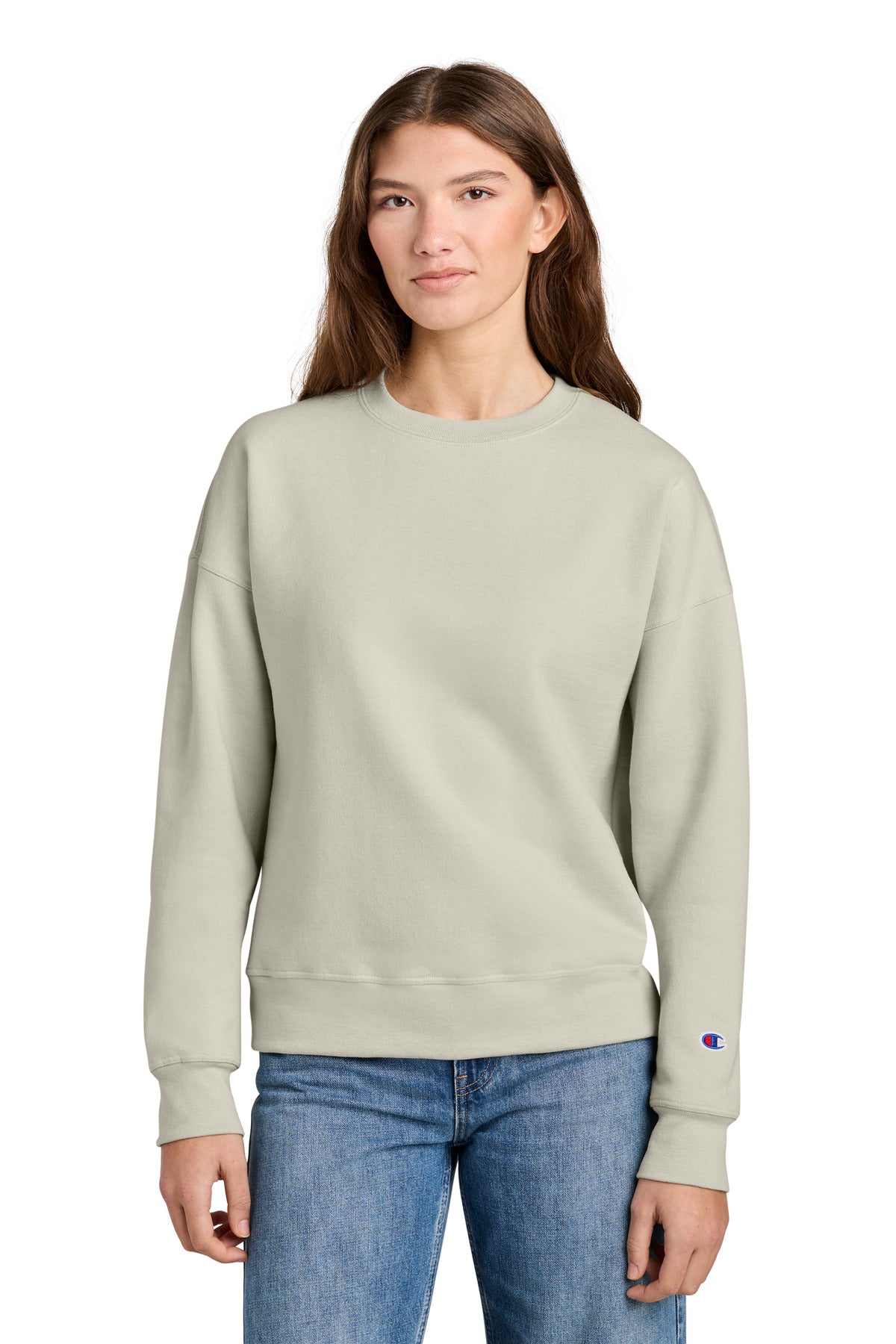 Champion Women's Powerblend Crewneck Sweatshirt SL650 Sand