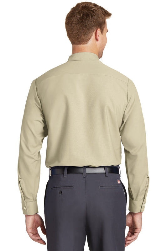 Red Kap Long Sleeve Industrial Work Shirt SP14 Light Tan